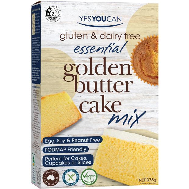 Yes You Can Essential Golden Butter Cake Mix GF 375g