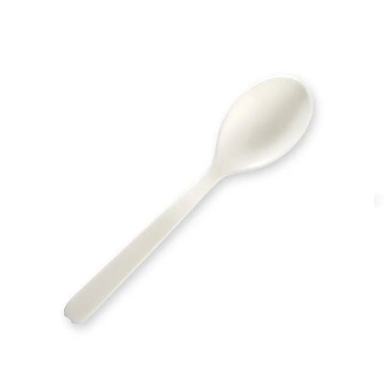 Enviro PLA Compostable Teaspoon White Pk 100