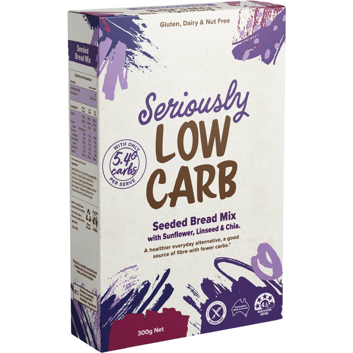 Seriously Low Carb Seeded Bread Mix 300g