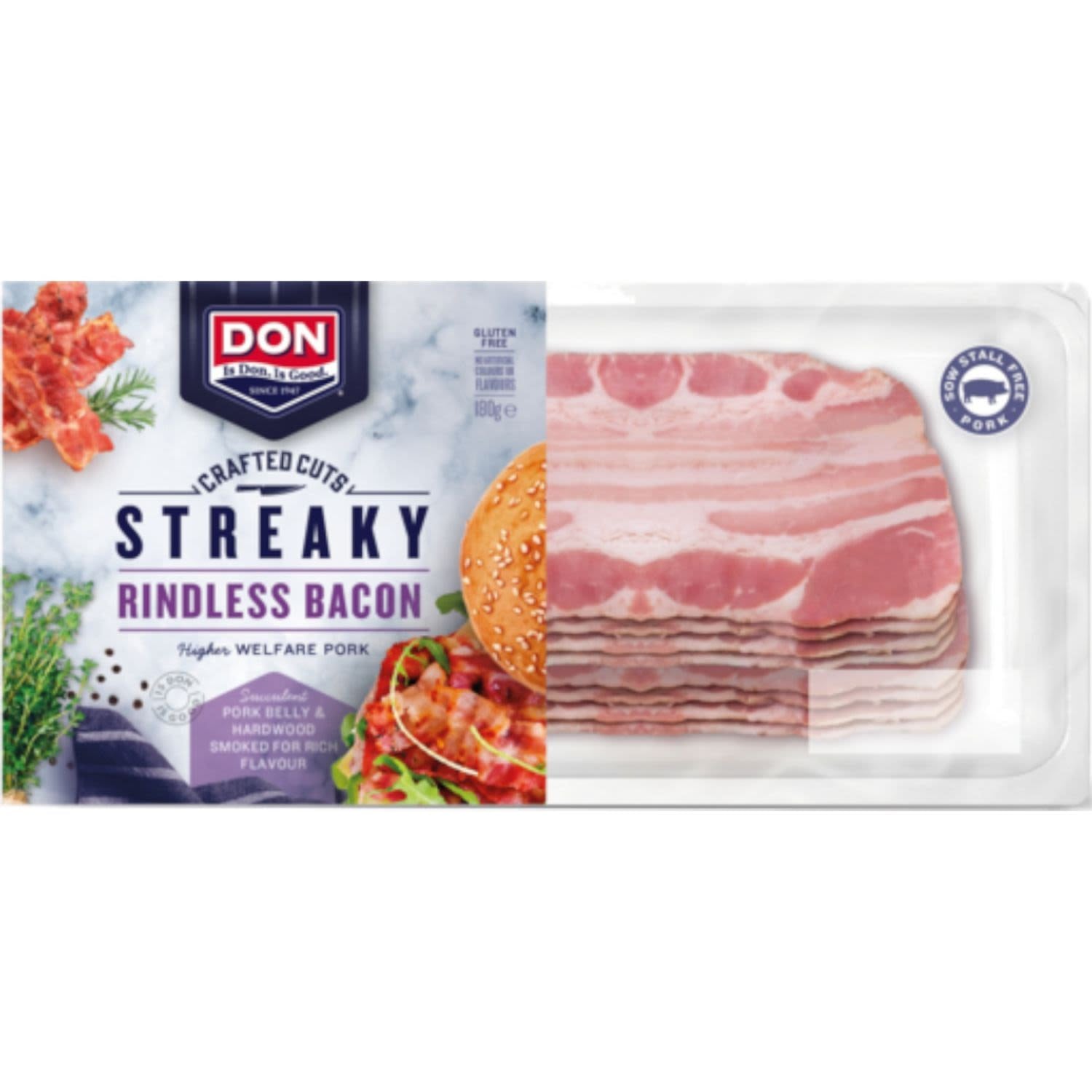 Don Crafted Cuts Streaky Bacon 180g