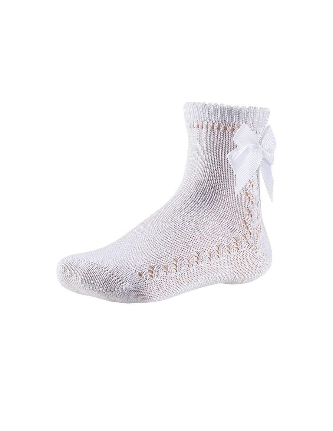 Ysabel Mora Side Work Ankle Socks with Bow (Multiple Colours)