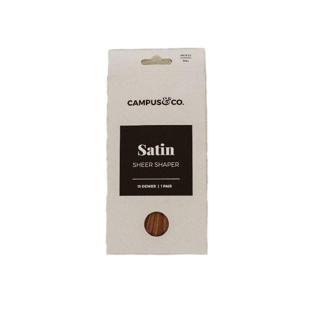 Campus & Co Satin Shaper Stockings, Bronze, X-Tall