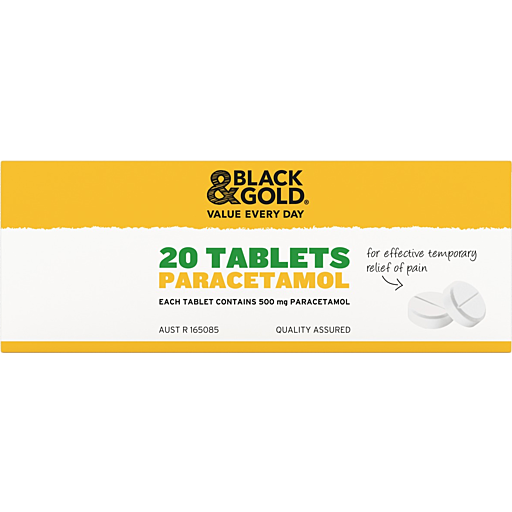 Black & Gold Paracetamol 20