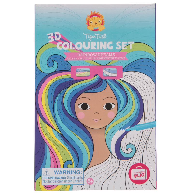 Tiger Tribe 3D Colouring Set - Rainbow Dreams