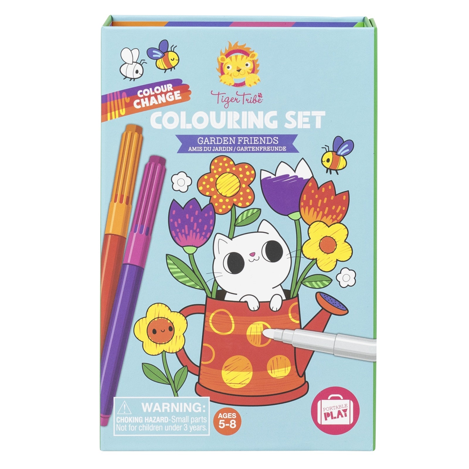 Tiger Tribe Colour Change Colouring Set - Garden Friends