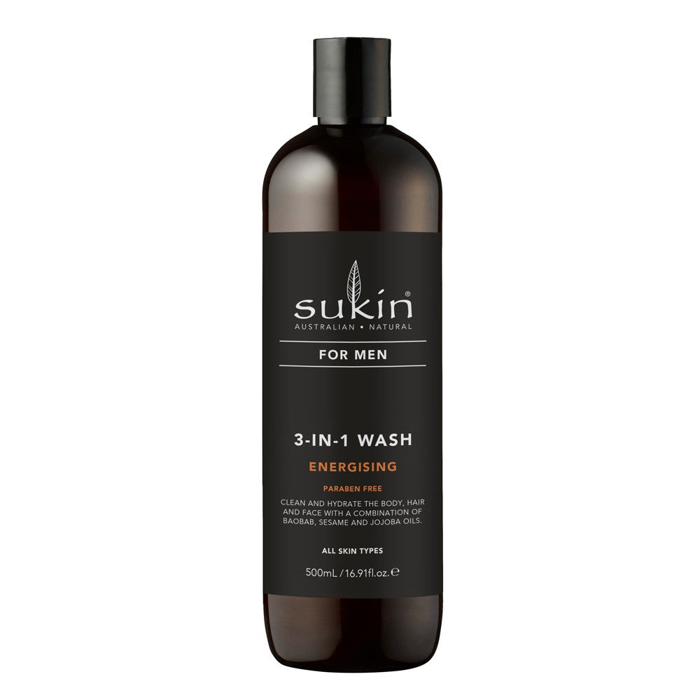 Sukin 3in1 Body Wash Men Energising 500mL