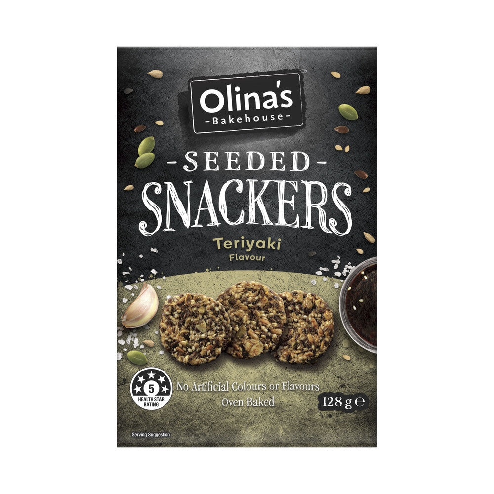 Olina's Seeded Snackers Teriyaki 140g