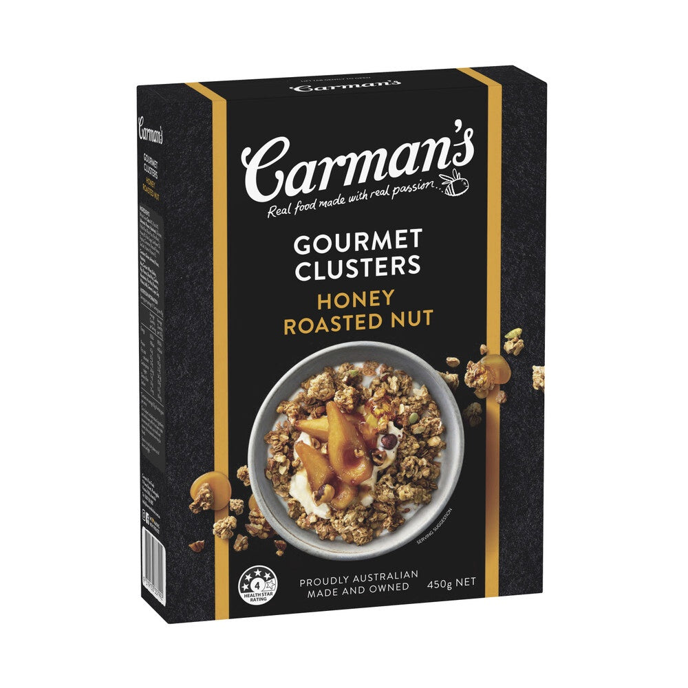 Carman's Gourmet Clusters Honey Roasted Nut 450g