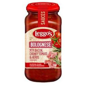 Leggo's Bolognese With Bacon Flavour Chunky Tomato 500g