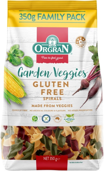 Orgran Garden Veggies Pasta Spirals 350g