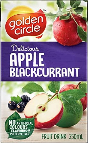 Golden Circle Juice Poppers Apple Blackcurrant 250ml (ea)