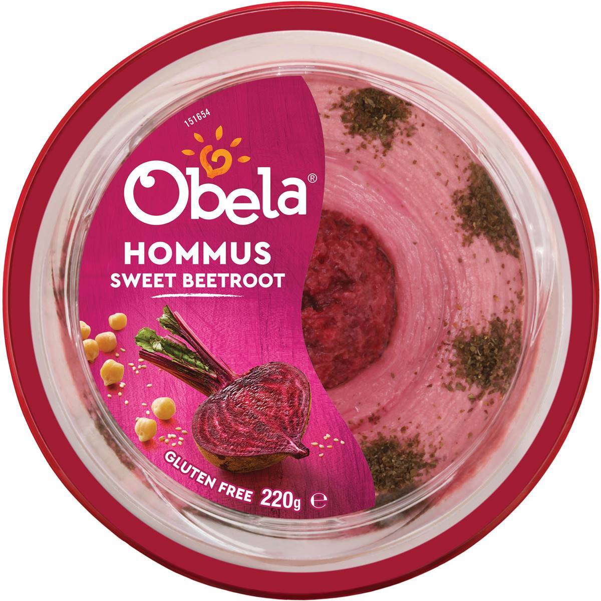 Obela Beetroot Hommus 220g