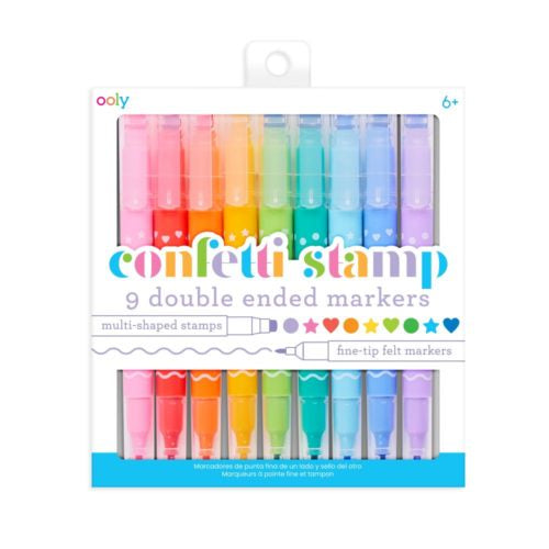 Ooly Double Ended Markers - Confetti Stamp