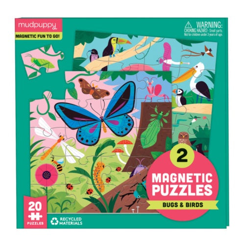 Mudpuppy 20 Pc Magnetic Puzzle - Bugs & Birds