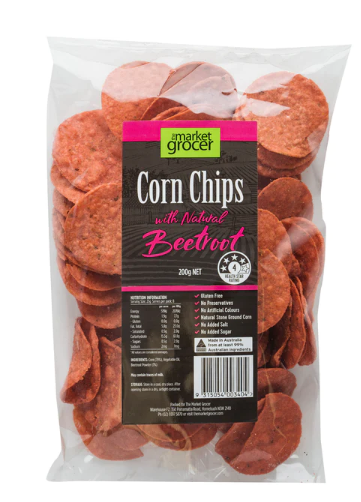 The Market Grocer Corn Chip with Natural Beetroot 200g