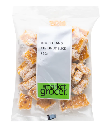 The Market Grocer Apricot & Coconut Slice 250g