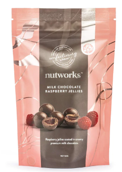 Nutworks Milk Chocolate Raspberry Jellies 150g