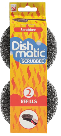 Dishmatic Scrubbee Steel Refill 2 pk