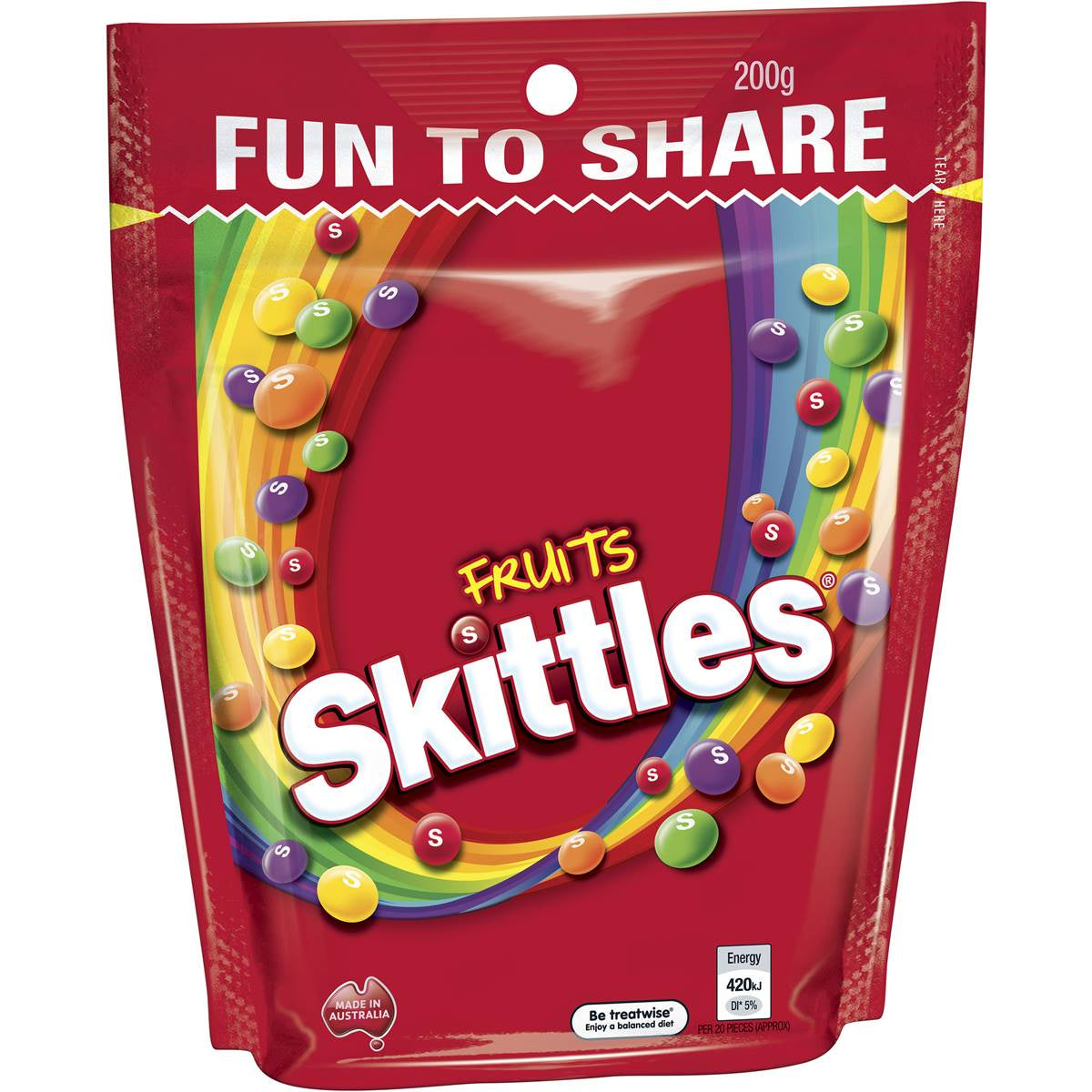 Skittles Fruits Lollies Large Bag 200g