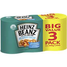Heinz Baked Beans No Added Sugar 3 x 300g