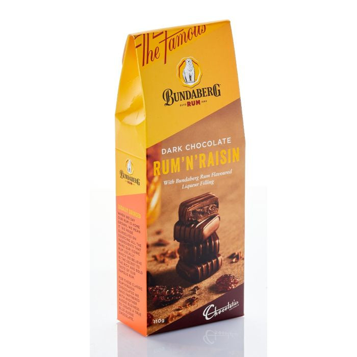 Bundaberg Dark Chocolate Rum & Raisin Chocolates 110g