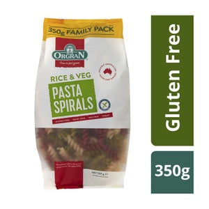 Orgran Rice & Vegetable Pasta Spirals 350g