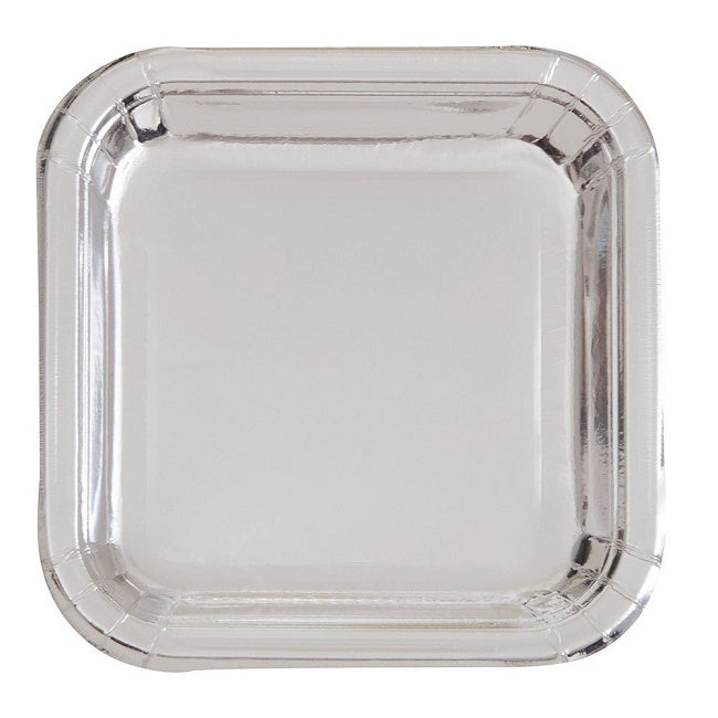 Estilo Silver Square Plates 50pk