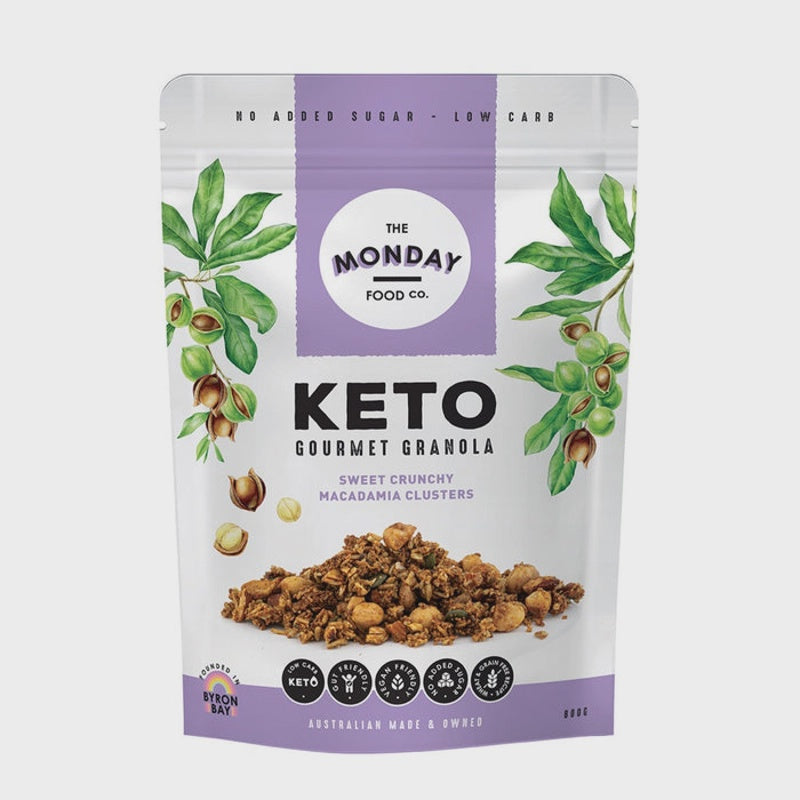 The Monday Food Co. Keto Gourmet Granola Orange Macadamia 800g